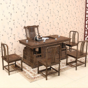 2024红木家具鸡翅o木茶桌，椅子组合实木中式仿古功夫茶几茶台泡茶