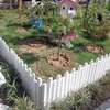 白色防腐木栅栏实木围栏户外篱笆，花园装饰护栏花坛，木围栏庭院布置