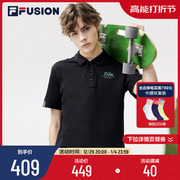 FILA FUSION斐乐潮牌男士短袖POLO衫2023夏时尚休闲翻领上衣