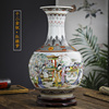 L景德镇粉彩新中式陶瓷器花瓶家居客厅电视柜装饰品插花工艺品摆