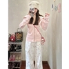 粉色减龄休闲套装女春季运动时尚洋气宽松显瘦韩版学生卫衣两件套