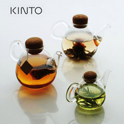日本KINTO软木塞耐热玻璃茶壶花茶红茶泡茶器橄榄油瓶醋瓶 调料壶