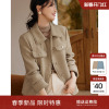 XWI/欣未小香风加厚绗棉外套女2023年冬季优雅气质设计感上衣