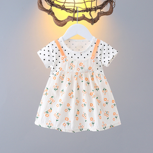 女宝宝纯棉连衣裙0-1一3岁女童夏装裙，儿童装洋气衣服婴儿夏季裙子