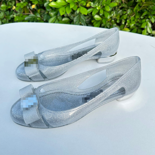 果凍鞋女pvc鞋凉鞋防水水晶果冻鞋2023夏季沙滩鞋浅口雨鞋软