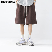 VIISHOW运动短裤男夏季薄款透气五分裤子美式复古高街潮牌休闲裤