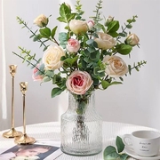 简约透明玻璃花瓶桌面插花水养干花鲜花花瓶ins风高颜值客厅摆件
