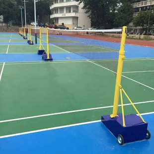 羽毛球网架羽毛球柱 标准羽毛球网柱移动式 气排球网架排球柱比赛
