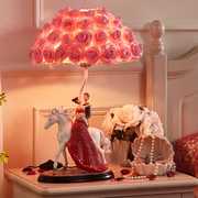 结婚灯结婚台灯婚房床头灯红一对浪漫床头灯卧室台灯卧室花瓣