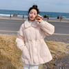 粉色羽绒服冬季女2023韩系甜美小个子加厚短款50白鸭绒外套潮