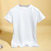 半高领短袖t恤女体桖2024修身纯白色棉黄色，打底衫小圆领口t恤