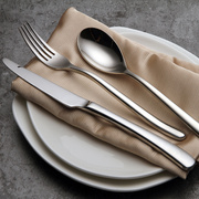 304不锈钢法式轻奢西餐具家用叉勺 牛排叉两件套西餐餐具套装