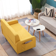 北欧简约沙发小户型客厅收纳沙发凳实木布艺储物服装店双人小沙发
