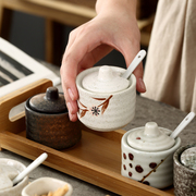 日式调料罐佐料瓶陶瓷，调料盒套装创意，厨房用具油盐小罐家用调料瓶