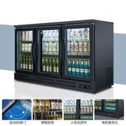 酒吧啤酒柜嵌入式保鲜小冰柜商用展示冷藏柜三开门风冷吧台饮料柜