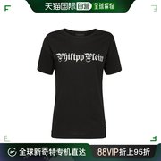 香港直发Philipp Plein女士T恤黑色棉质短袖WTK1354 002N 0270