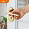 。门锁静音木门金色卧室锁具家用通用型房间分体锁室内门把手柄