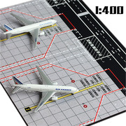 1 400客机大型双停机位仿真模型摆件沙盘木质民航波音777空客跑道