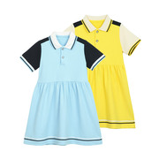 学院风童装连衣裙日系夏季女童时尚运动短袖连衣裙