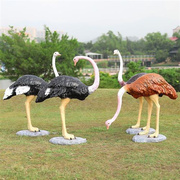 仿真鸵鸟摆件户外玻璃钢动物雕塑园林景观花园庭院装饰小品
