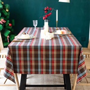 英伦苏格兰格子美式乡村，圣诞餐桌布茶几，装饰布艺台布沙发多用盖布