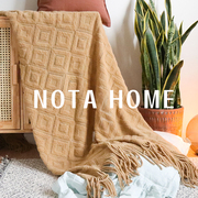 北欧沙发毯毯子纯色，办公室午休毯民宿轻奢柔软单人，毛毯空调毯