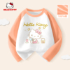 Hello Kitty女童长袖t恤春季薄款儿童春装女孩衣服纯棉打底衫上衣