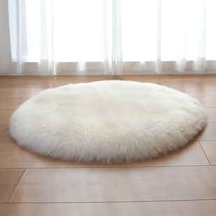 小沙澳洲纯羊毛地毯羊毛沙发垫，羊毛圆形地毯客厅卧室椅垫圆垫地毯
