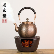 手工铜壶铜茶壶紫铜壶加厚烧水壶铸铁仿铜炭炉煮茶炉中式复古茶具