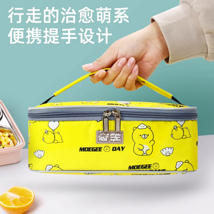 饭盒包手提袋带饭便当袋子小学生，专用保温手提包，上班族扁平饭盒兜
