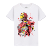 复仇者联盟 漫威英雄iron man钢铁侠周边短袖T恤夏季纯棉半袖衣服