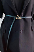 韩国东大门女士三角扣皮带，时尚潮人装饰皮带，百搭三角形细腰带