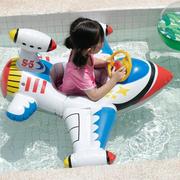 儿童圈游泳宝宝6加厚1岁飞机，坐坐j骑充气座圈3婴上水儿方