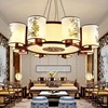 中式羊皮茶楼酒店包厢，灯具古典创意高档厅吊灯，仿古实木客厅中式灯