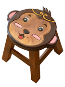 异丽实木儿童卡通小板凳，创意椅子可爱动物矮凳，家用木凳客厅凳子