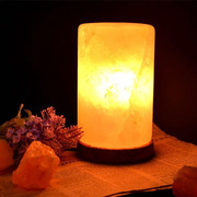 定制喜马拉雅负离子水晶盐灯聚宝盆可调光台灯卧室床头灯创意盐灯