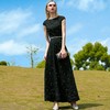 帝弗润驰2024夏季赫本风黑色针织连衣裙气质高级感法式长裙子