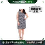 mskplus女式拉链前领紧身连衣裙-海军蓝象牙色，美国奥莱