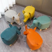 实木动物大象小凳子家用客厅小板凳时尚创意儿童矮凳卡通造型椅子