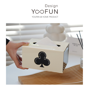 yoofun原创亚克力纸巾盒抽纸盒，高级感创意收纳盒，客厅卧室纸巾盒