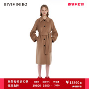 IIIVIVINIKO“100%羊绒双面呢”美拉德毛呢大衣外套女M349028172C