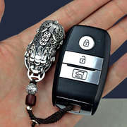 缕空大貔貅汽车钥匙扣挂件男女个性创意民族风高档钥匙圈车挂饰品