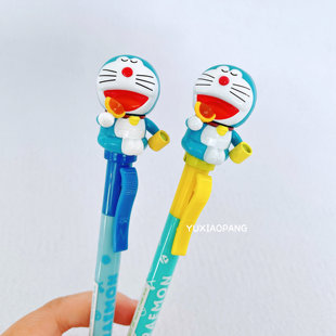 哆啦a梦吃点心，限定日本限量款立体人偶趣味，可动圆珠笔自动铅笔