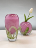 粉色厚重炫彩琉璃小花瓶桌面玻璃摆件工艺品家居装饰品水培绿植