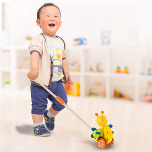 婴儿童推推乐推杆学步走路单，杆手推车木玩具，3周岁半1到2一0小宝宝