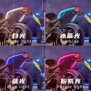踏板摩托车改装LED彩灯带防水七彩爆闪跑马灯电动车12V流水软灯条