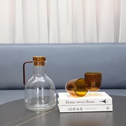 现代简约环保玻璃水壶摆件客厅茶几餐厅桌面办公室样板房家居饰品