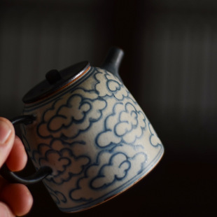 青云墨海壶景德镇陶瓷手绘青花茶壶泡茶器，手工功夫茶具泡茶壶