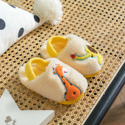 日本儿童棉拖鞋宝宝冬季男童居家室内防滑包跟女孩小童棉鞋