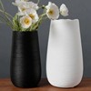 陶瓷插花现代简约水养摆件客厅黑白色干花器北欧式鲜花餐桌大花瓶